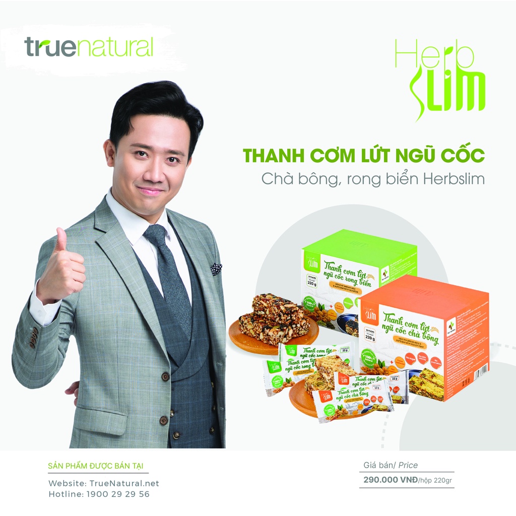 Thanh cơm lứt ngũ cốc Rong Biển - Chà Bông Herbslim thơm ngon bổ dưỡng, hỗ trợ giảm cân