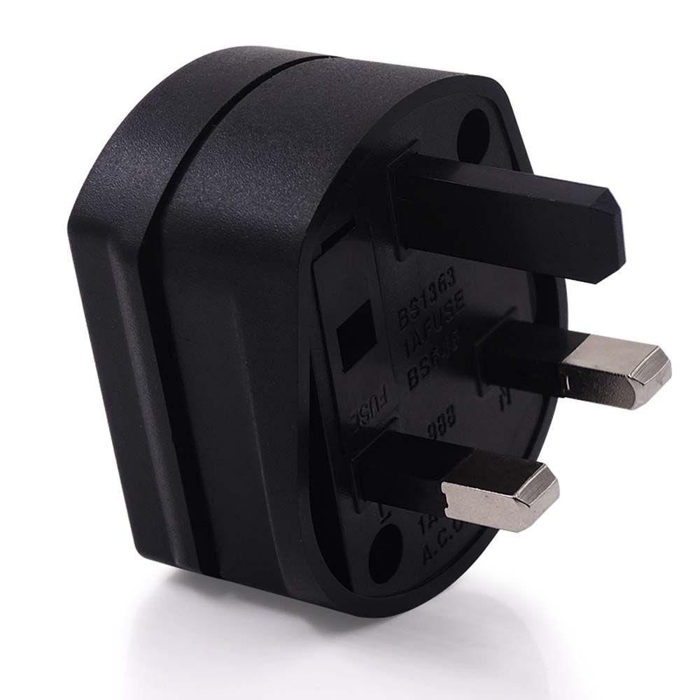 Phích Cắm Chuyển Đổi 1.6A 250V EU 2 Pin Sang 3 Chấu UK EU 2 Chấu Tiện Dụng