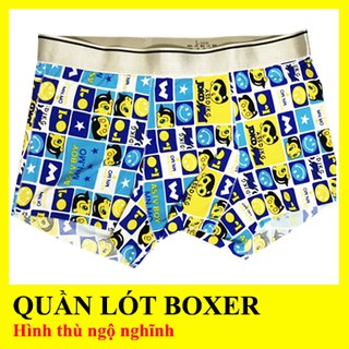 Quần Boxer họa tiết ngộ nghĩnh - đáng yêu cho nam - chất vải thun lạnh
