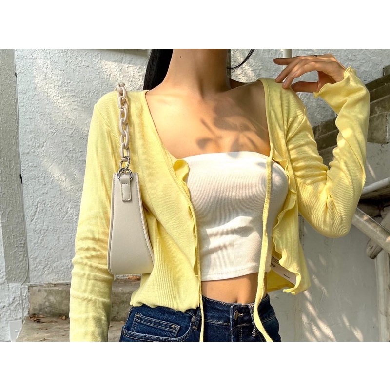 Áo ống nữ chất thun gân  đủ 4 màu vxnk f21