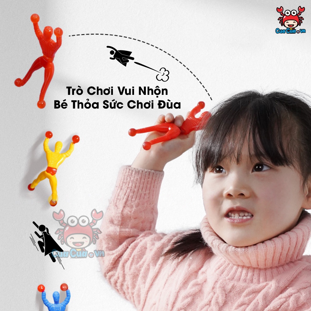 Người nhện leo tường bám dính, Siêu nhân leo tường nhào lộn đồ chơi trẻ em giá rẻ vui nhộn cho bé vận động giải trí