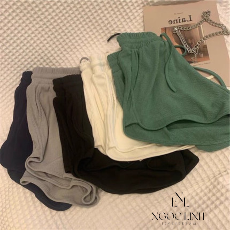 Quần đùi nữ, quần short nữ, sooc thun tăm cạp chun mặc nhà, quần đùi nữ mặc ngủ cho nữ | BigBuy360 - bigbuy360.vn