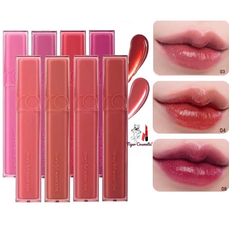 Son Tint Bóng, Siêu Lì Cho Đôi Môi Căng Mọng Romand Dewyful Water Tint 5g