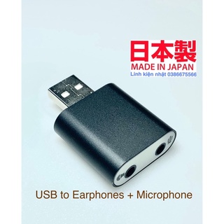 đầu chuyển đổi kết nối USB sang giắc audio 3.5mm và micro, là công cụ thay thế card âm thanh bị hỏng, lỗi