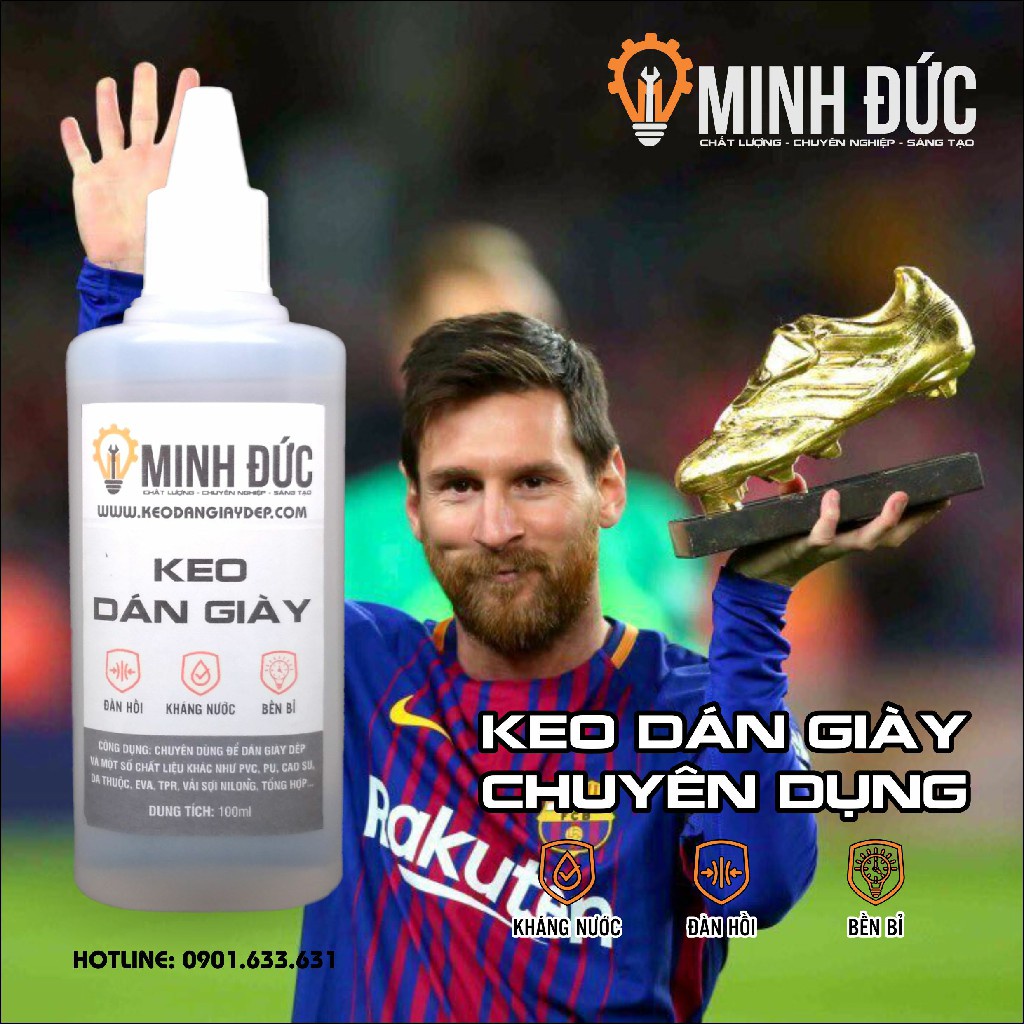 Keo dán giày thể thao Minh Đức 100ml l mối dán đẹp chịu lực tốt l Shop Minh Đức
