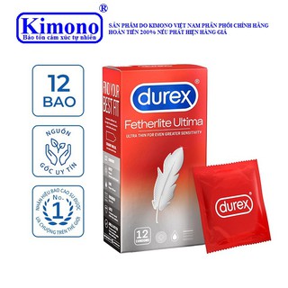 Bao cao su Durex Fetherlite Ultima 12 bao / hộp