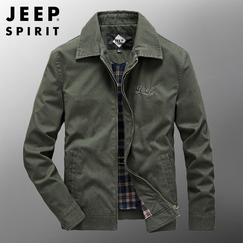 Jeep Áo Khoác Cotton Dáng Rộng Thời Trang Xuân Thu Dành Cho Nam Giới