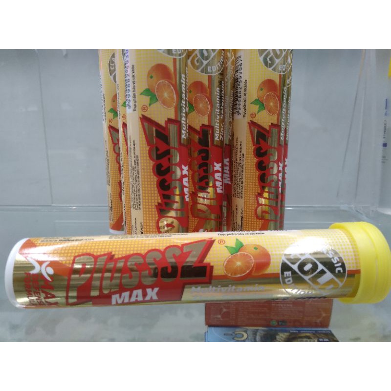 Viên Sủi Plusssz Gold Max Multivitamin Vị Cam Tăng Đề Kháng