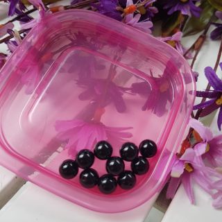 10 hạt tròn màu đen 8mm