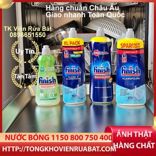 Các loại nước làm bóng finish 1150 ml, 800 ml, 750ml, 400 ml, nước trợ xả dùng cho máy rửa bát chén finish rinse aid