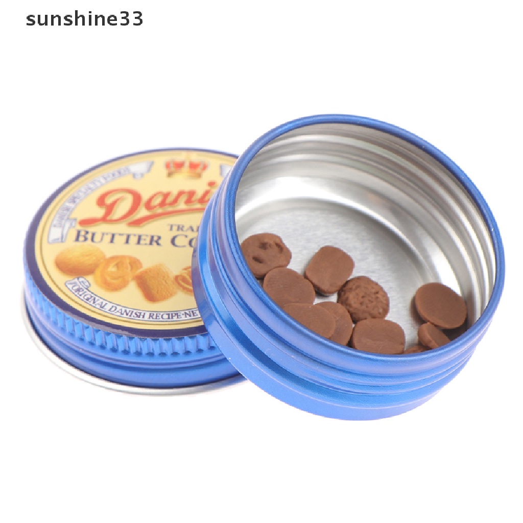 SU 1:12 Dollhouse Miniture Dessert Cookies Cookie Tin Doll Food Toy Accessories n