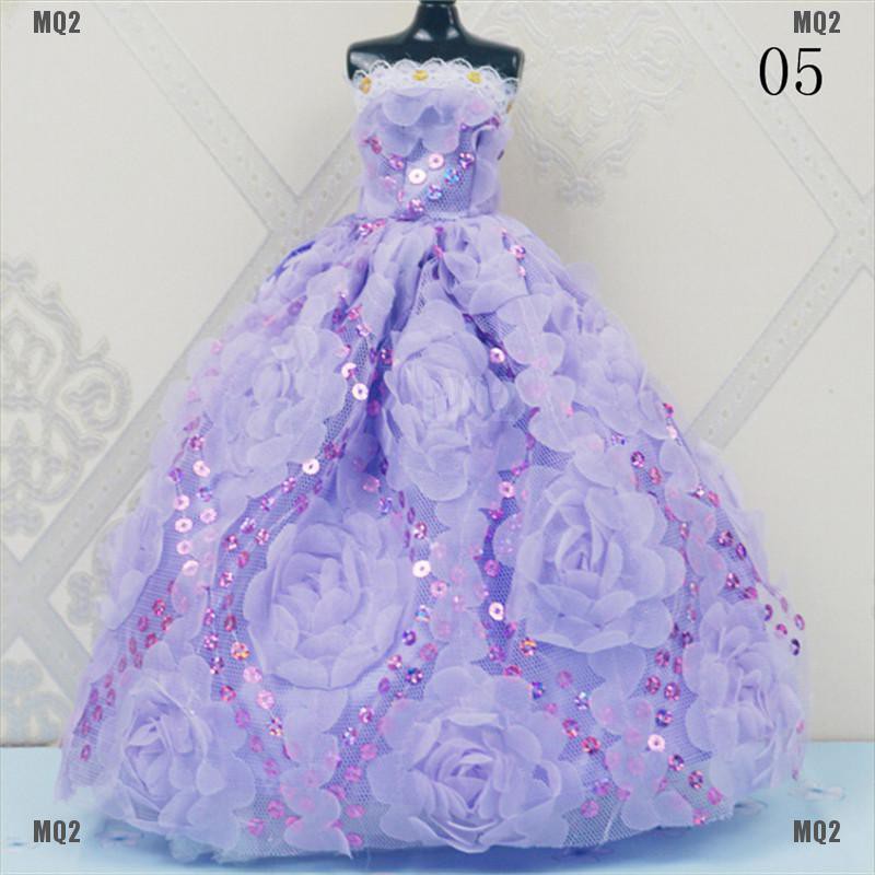 Váy cưới kiểu công chúa 30cm xinh xắn cho búp bê