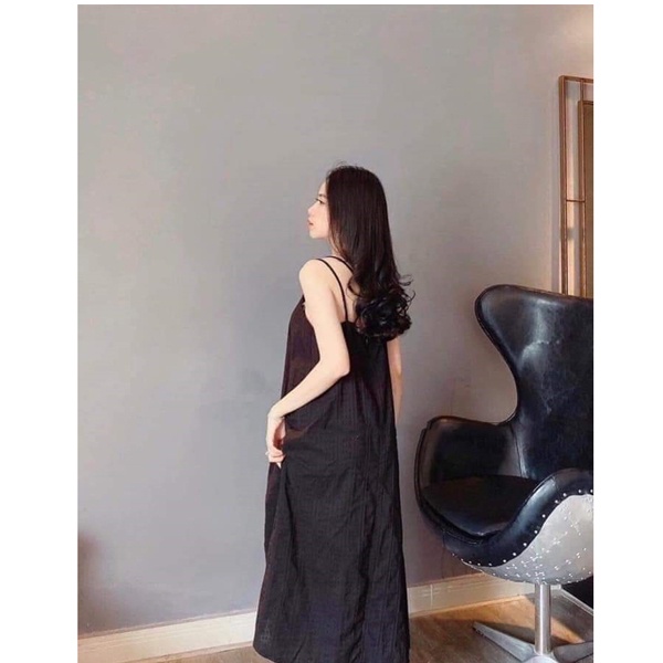 Đầm bầu hai dây M348 chất lụa hoa thời trang thiết kế Mom and Baby