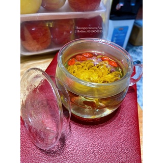 Cốc pha hãm trà thuỷ tinh kèm lọc trà (loại dầy)