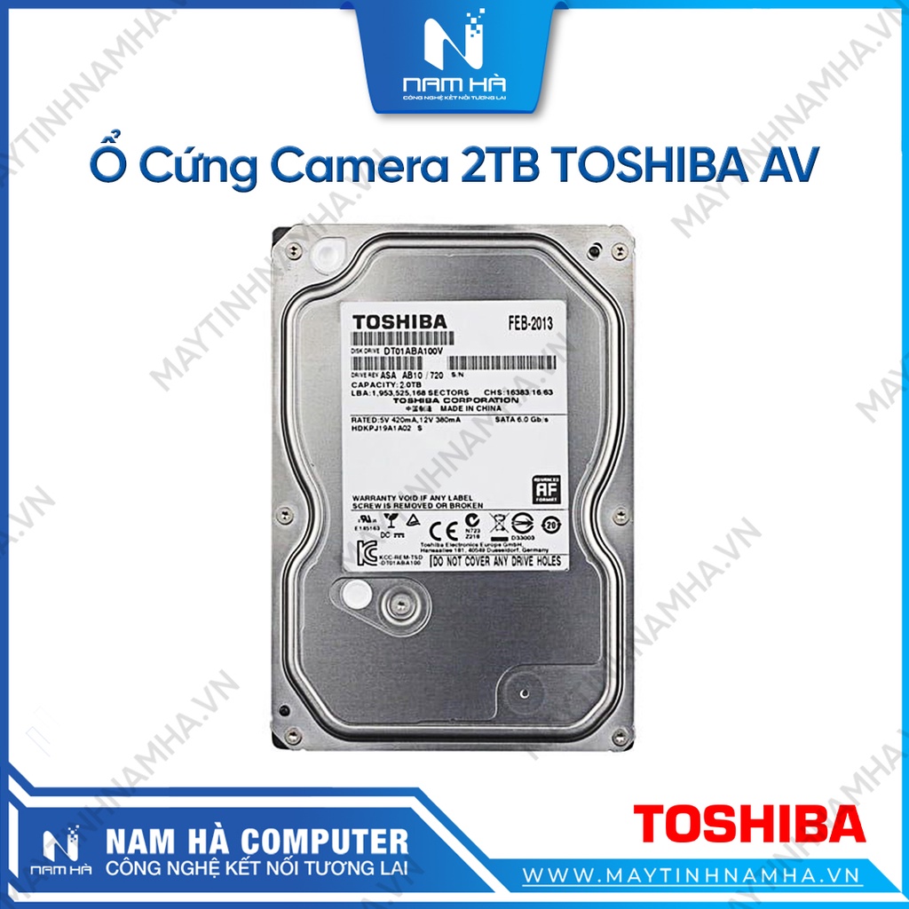 Ổ cứng chuyên dụng cho camera 2TB toshiba av