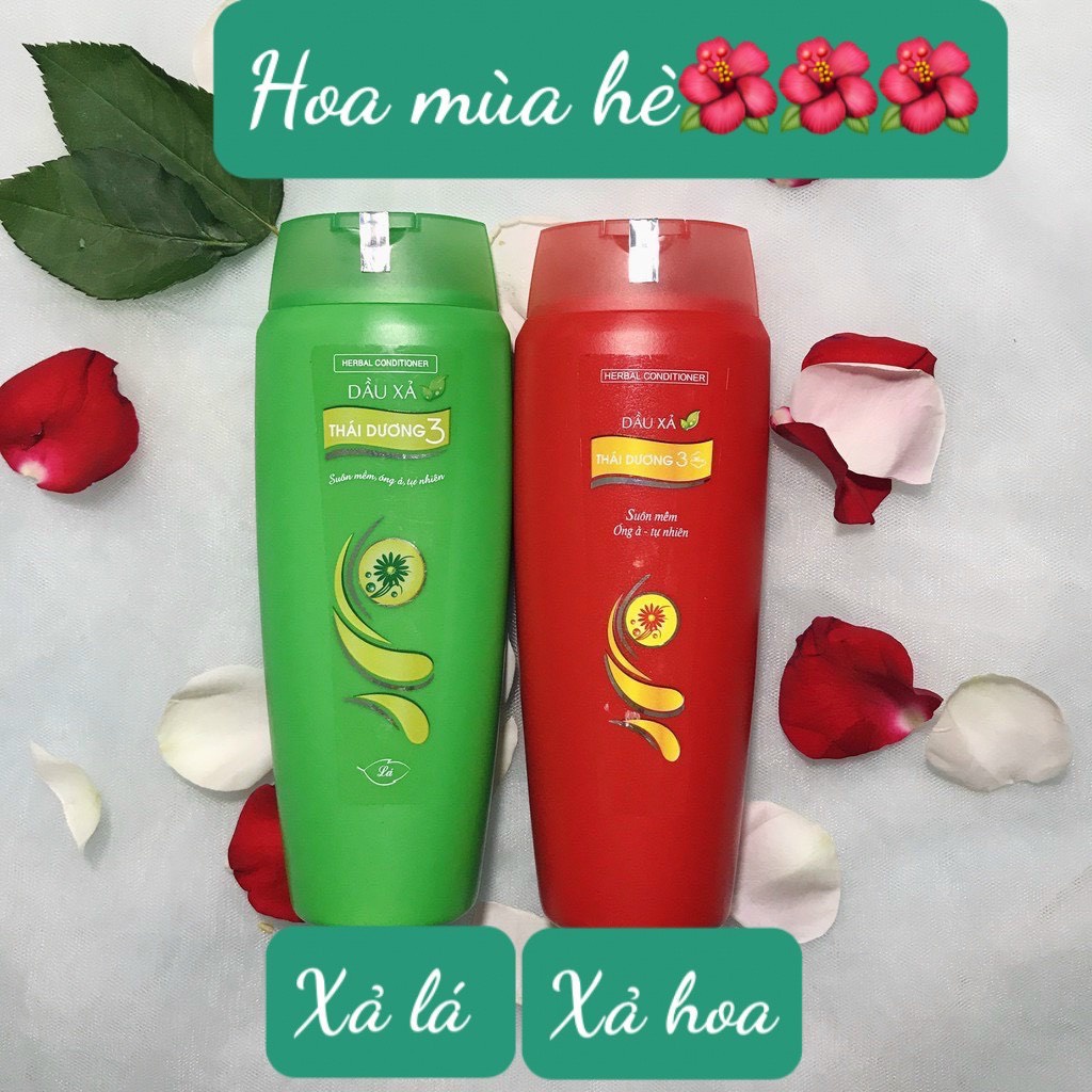 DẦU XẢ THÁI DƯƠNG 3 Hương Hoa /Lá Chai 200ml gúp tóc khỏe mạnh, mềm mại, óng ả, suôn mượt từ gốc tới ngọn