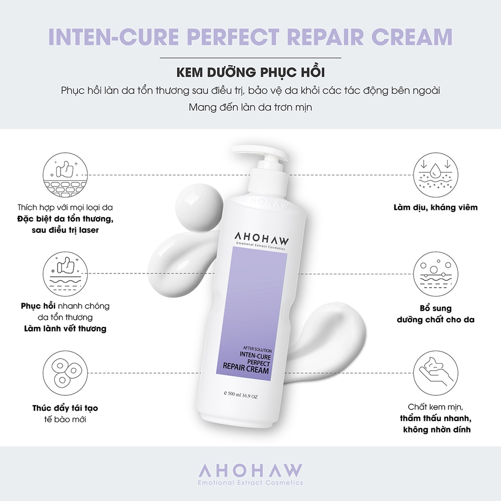 Kem hỗ trợ cho da treatment, corticoid Ahohwa Inten-Cure Perfect Repair Cream