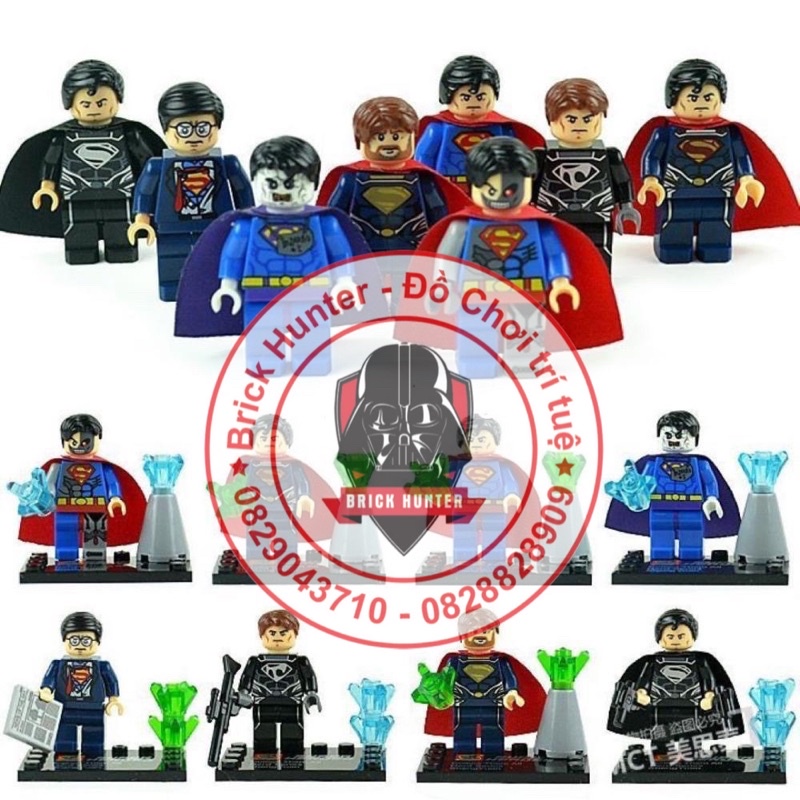 SY 187 DC universe Superman Bộ 8 minifigures các phiên bản nhân vật siêu nhân