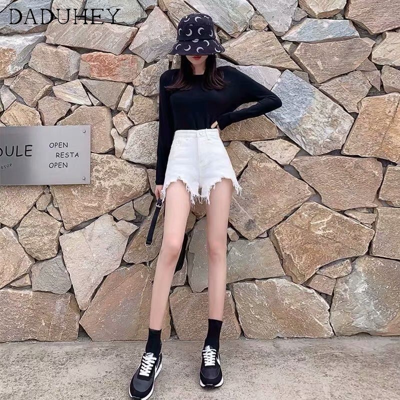 Quần Short Denim Lưng Cao Ống Rộng Thời Trang Hàn Quốc Mới 2021 Dành Cho Nữ