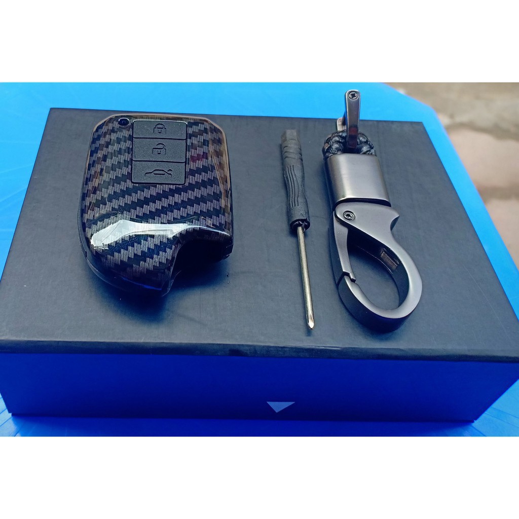 Ốp chìa khóa Cacbon xe Toyota Vios/Yaris 2019- 2021 hàng carbon cao cấp