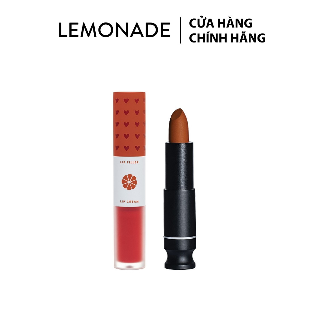 [Mã FMCGM100 - 10% đơn 500K] Combo 2 son Lemonade Couple Lip Love Edition 7.5g và Matte Addict 3.8g - được chọn màu