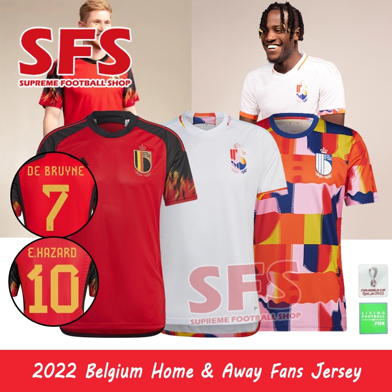 Áo Thun Đội Tuyển Bỉ World-Cup 2022 Phiên Bản Trước Khi Đá Banh Sân Khách Size S-4XL Chất Lượng Cao Cho Nam