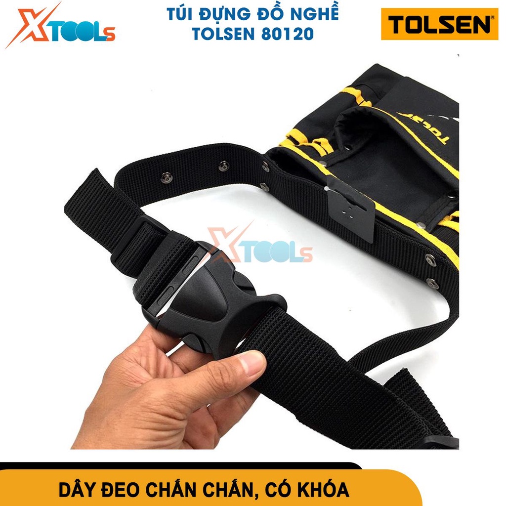 Túi đựng đồ nghề Tolsen 80120 chất liệu chắc chắn bền bỉ, đa năng chứa được nhiều đồ nghề chuyên dụng- CHÍNH HÃNG-XTOOLS