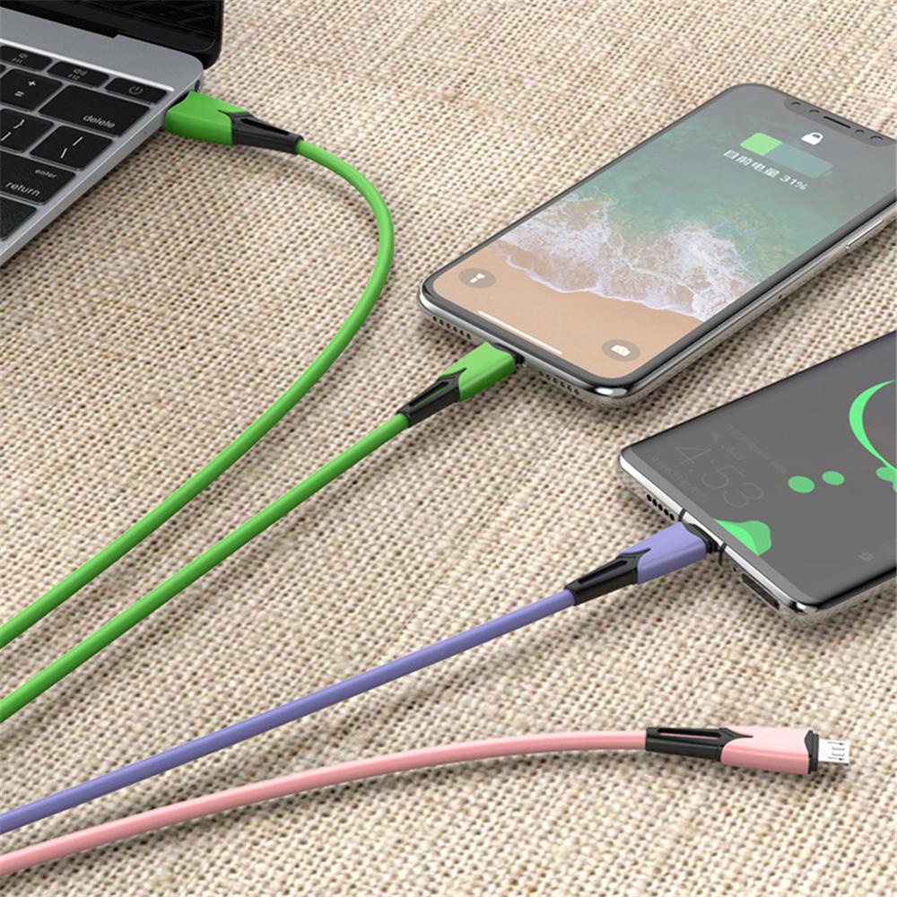 Dây Cáp Sạc Nhanh 3 Trong 1 USB Sang Type-C / Micro Type-C Cho IOS