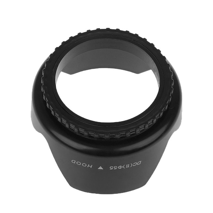 Lens hood loa che nắng hoa sen vặn ren ống kính phi 55mm