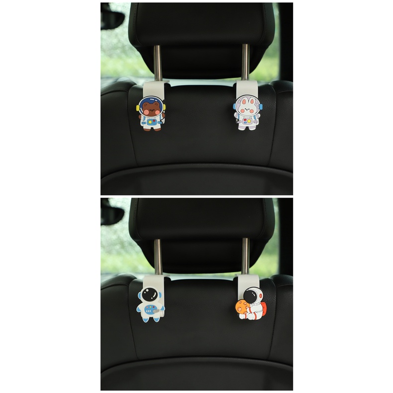 Set 2 Móc Treo Đồ Ô Tô Gài Ghế Hình Ngộ Nghĩnh, Đáng Yêu/Móc Treo Đồ Gia Dụng Trong Nhà Chịu Lực Cực Tốt