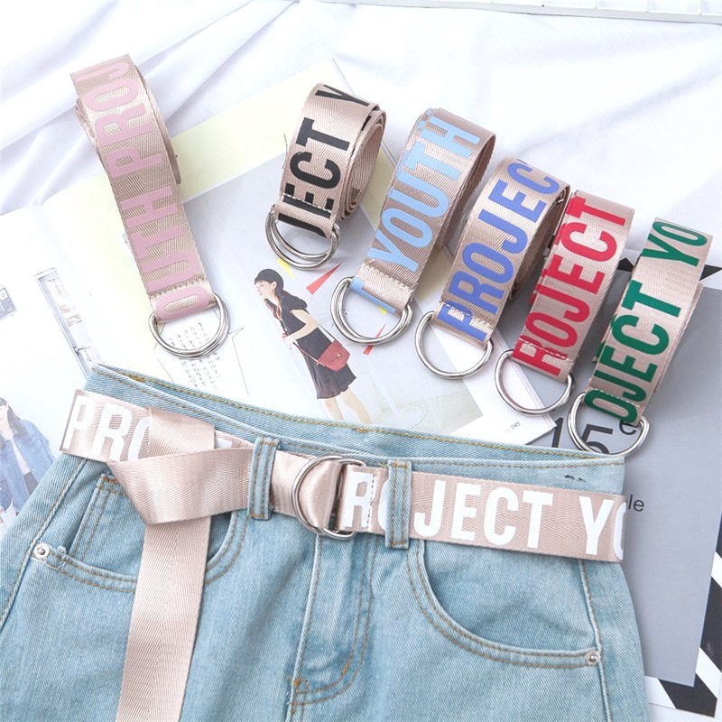 THẮT LƯNG DÁNG THẢ DÀI CHỮ YOUTH PROJECT HÀN QUỐC THẮT LƯNG NỮ NAM DÂY NỊT DÂY NỊCH ULZZANG CHAIN exo hologram