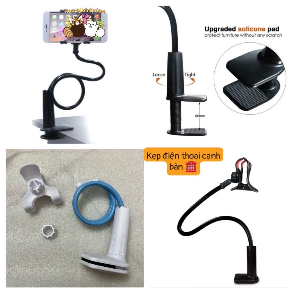 🌟🌟 Kẹp Điện Thoại Đuôi Khỉ - KẸP BÀN ,GIƯỜNG màu ngẫu nhiên - nhựa, siêu bền , tiện dụng , loại 1 360 đa năng học online