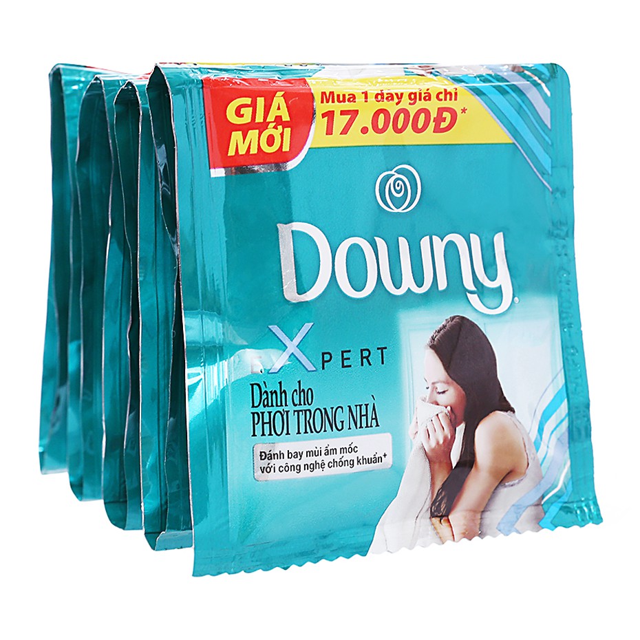 6 dây Nước xả vải Downy Expert phơi trong nhà 1 dây 10 gói (1 gói 20ml)