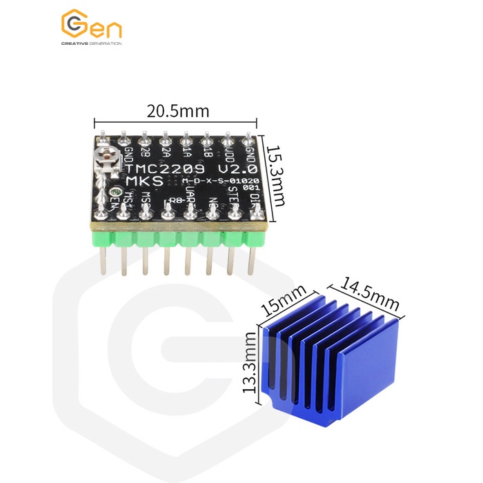 Driver điều khiển động cơ bước TMC2209 – V2