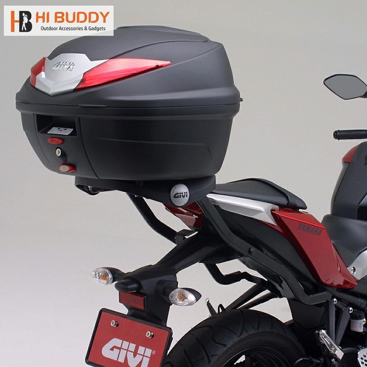 Thùng Đựng Đồ Xe Máy Givi B360N 36 Lít Kèm Đế Lắp Thùng Và Tặng 1 Áo mưa Rando trong màu