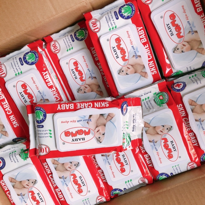 Giấy ướt Baby wipes - Baby mama bịch 100g-mùi hương nhẹ nhàng