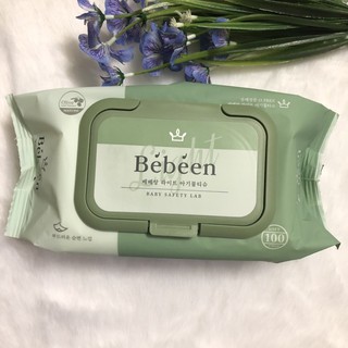 Khăn ướt Bebeen Hàn Quốc 100 tờ (Màu xanh)