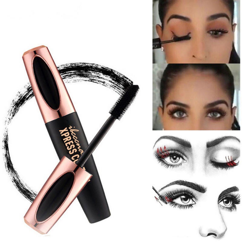 Mascara 4D chống nhòe chống thấm nước lâu trôi cho hàng mi cong tự nhiên