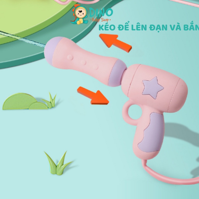 Balo súng nước, đồ chơi súng nước có ba lô sau lưng baby shark đựng được nhiều nước Dino