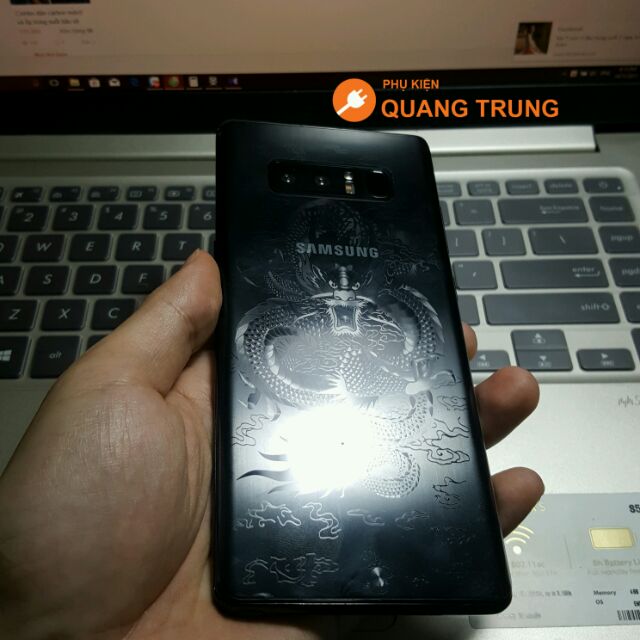 MIẾN DÁN LƯNG HÌNH RỒNG-VÂN KIM CƯƠNG CAO CẤP S7/S7E/S8/S8PLUS/NOTE8