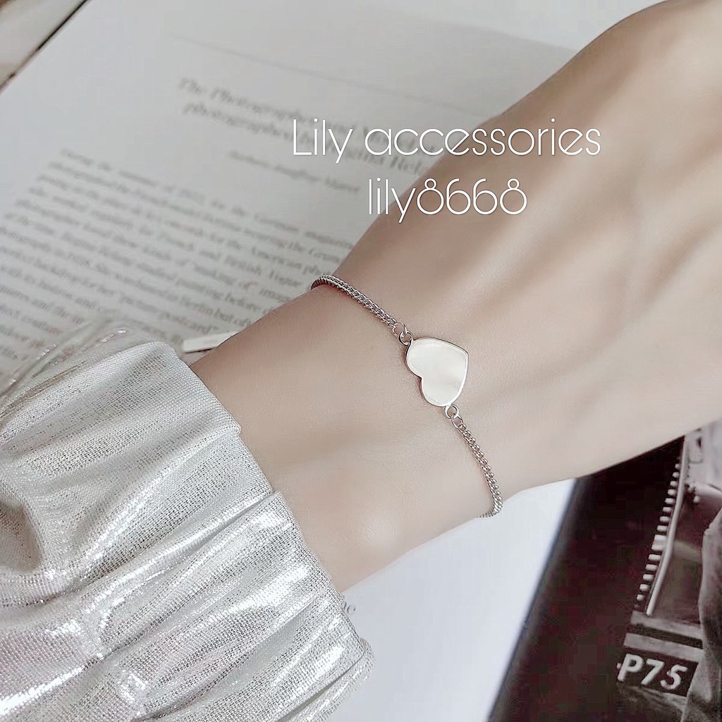 Full Heart Bracelet Charm lắc tay vòng tay trái tim
