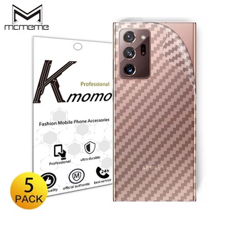 Bộ 5 miếng dán lưng điện thoại bằng sợi carbon dành cho Samsung Galaxy ss S24 Note 20 10 Ultra Plus Lite Pro 20+ 10+ 5G