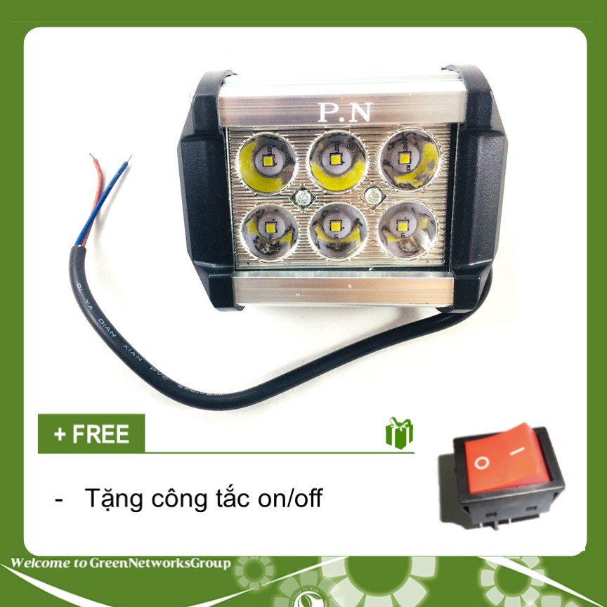 Đèn trợ sáng C6 thế hệ mới gắn ô tô xe máy GreenNetworks + Tặng công tắc