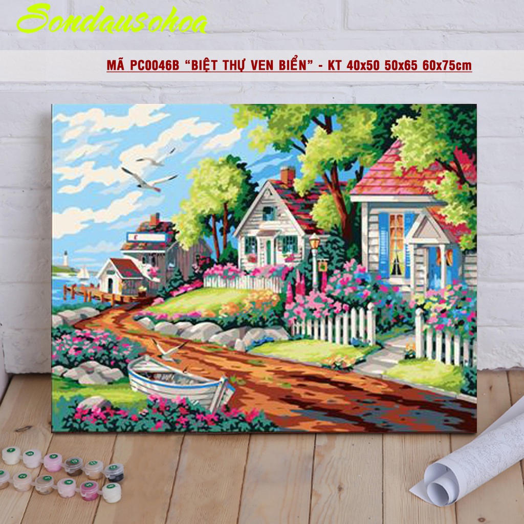 Tranh Sơn Dầu Số Hóa Phong Cảnh Nhiều Mẫu Hot Trend Sondausohoa - Tranh Tô Màu Theo Số | BigBuy360 - bigbuy360.vn