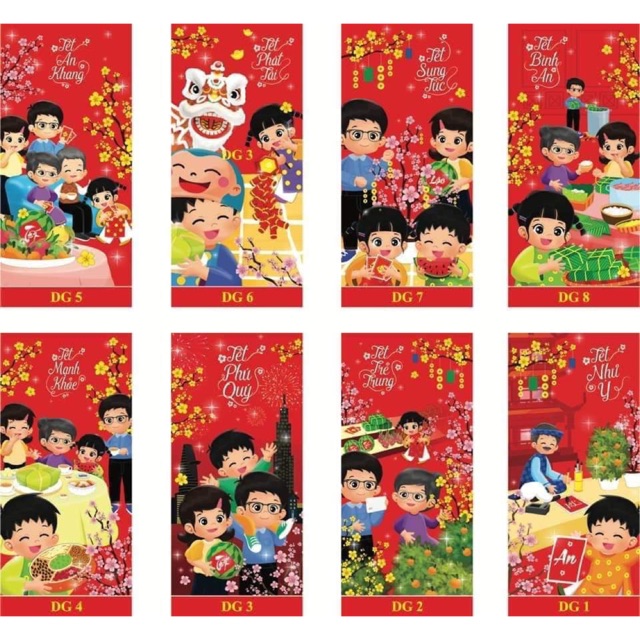 Combo bao Lì Xì tết 2023 - giao hình ngẫu nhiên
