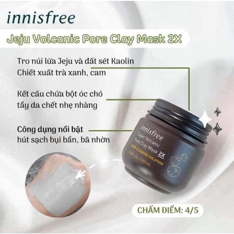 Mặt Nạ Đất Sét Innisfree - Siêu mặt nạ chăm sóc lỗ chân lông innisfree Super Volcanic Pore Clay Mask 2X 100ml