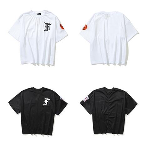 * * * Áo Thun Ngắn Tay Dáng Rộng In Chữ FEAR OF GOD FOG mainline Phong Cách Đường Phố Cho Nam Và Nữ