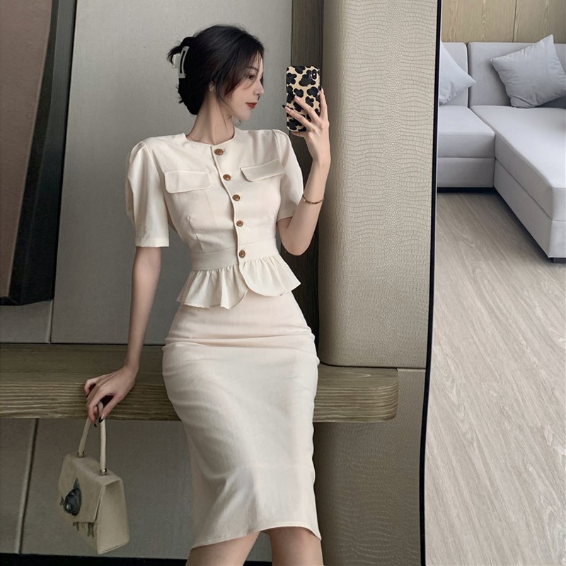 Sét váy công sở cổ điển thanh lịch (bán rời sét)(Hàng oder 100% chuẩn hình) 120321