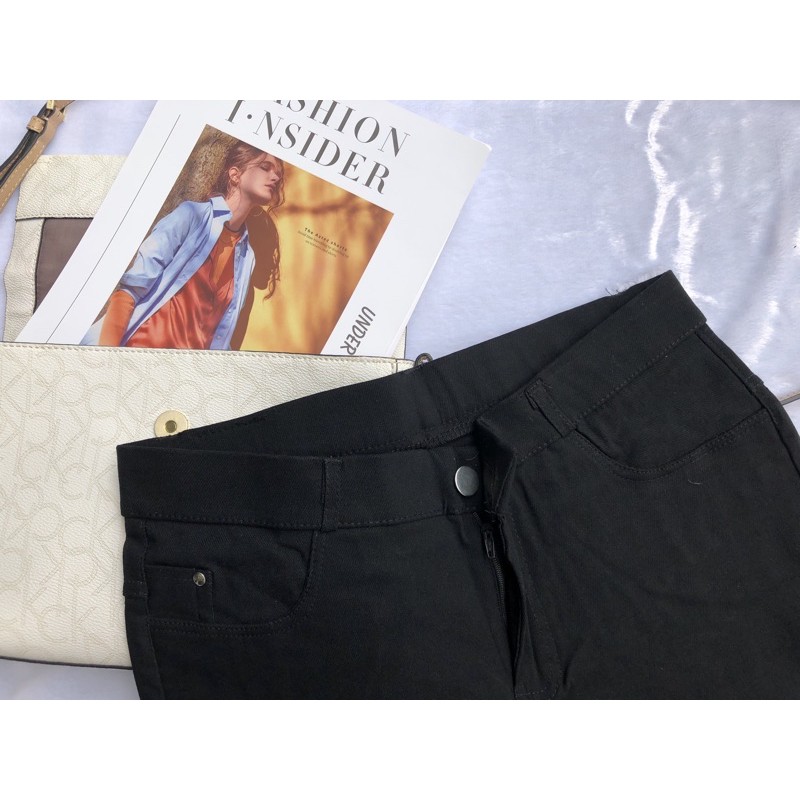 Quần Kaki Thun Đen Nữ Size Đại Cực Co Giãn | BigBuy360 - bigbuy360.vn