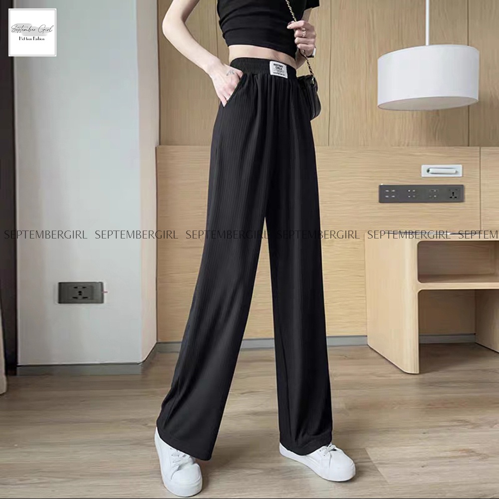 Quần culottes ống suông thun tăm thời trang SEPTEMBERGIRL QUAN NU 002